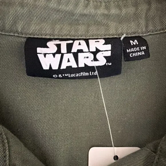 Vintage Y2K Star Wars Elite Forces Embroidered Patches Shirt Jacket #1291 SZ MED - Picture 5 of 5